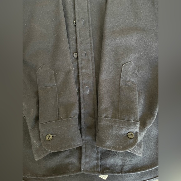 Pendleton navy blue wool long sleeve button down shirt - Picture 5 of 10